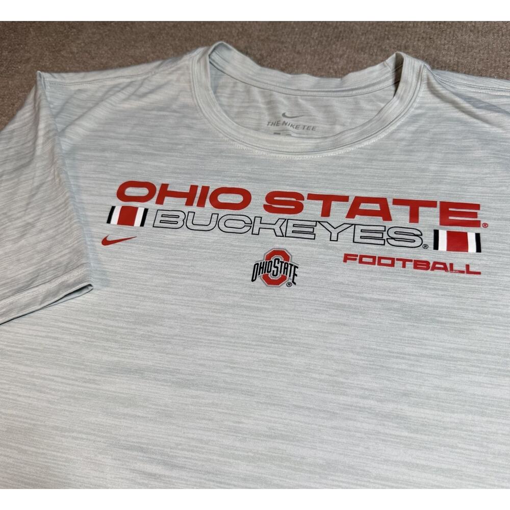 Nike Ohio State Buckeyes Football Shirt Men's 2XL Grey Dri-FIT Legend Tee OSU